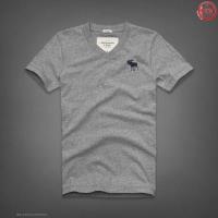 heren abercrombie and fitch v-hals korte tees moose logo grijs Outlet Den Haag pq68y247